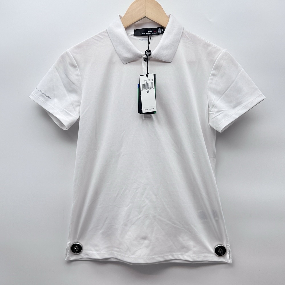 RLX Ralph Lauren Women's XS Golf Polo Shirt White Performance Tech